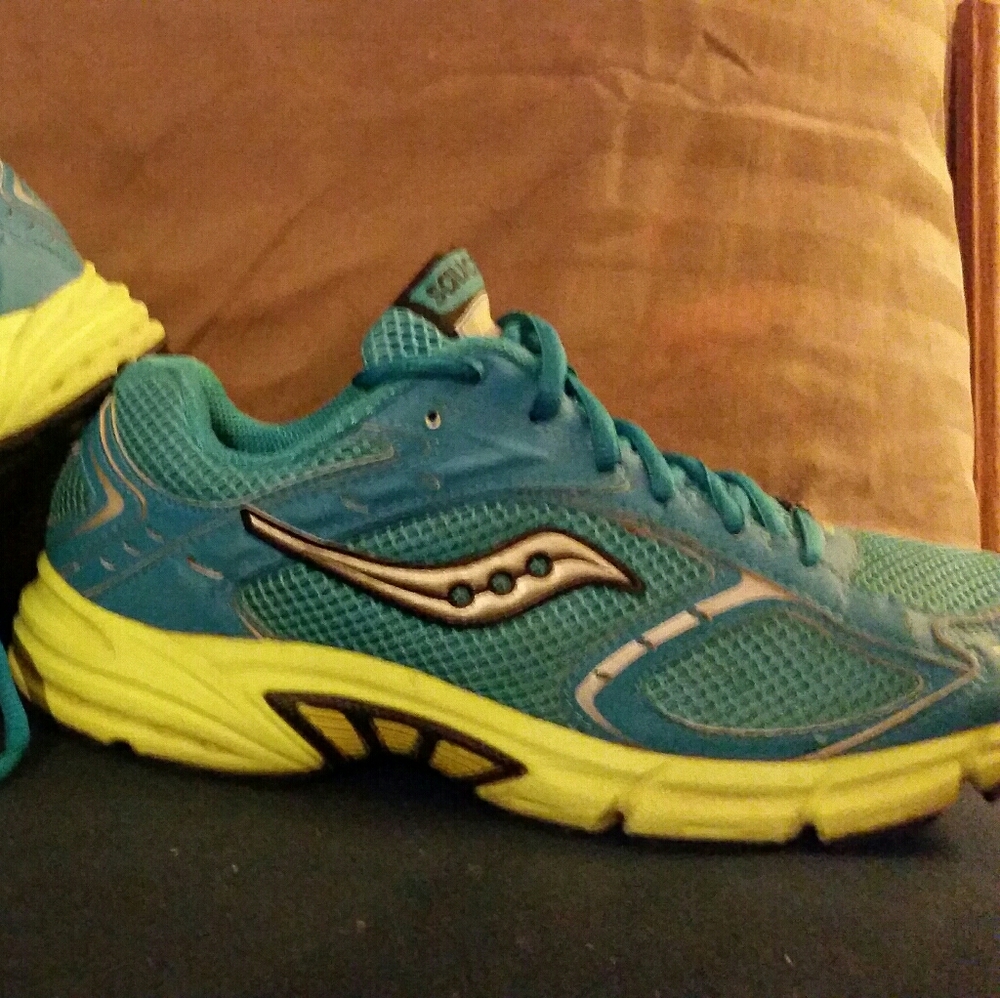 Saucony Prestige Aqua/Electric Green Women's 9.5